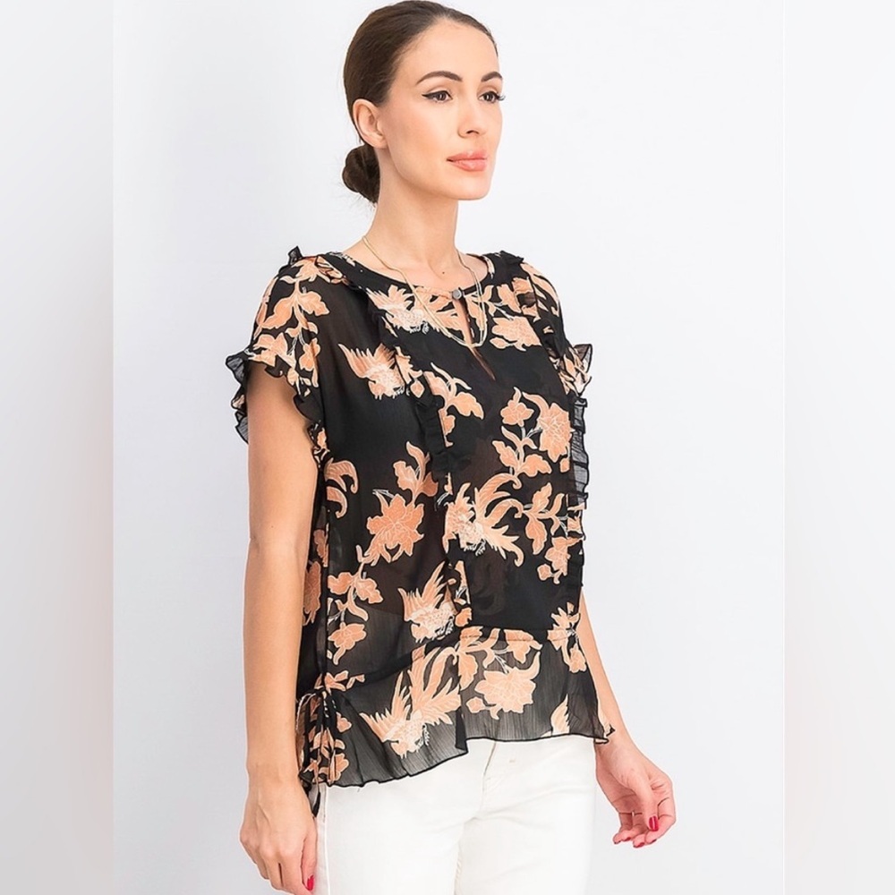 Scotch & Soda fading roads floral‎ top